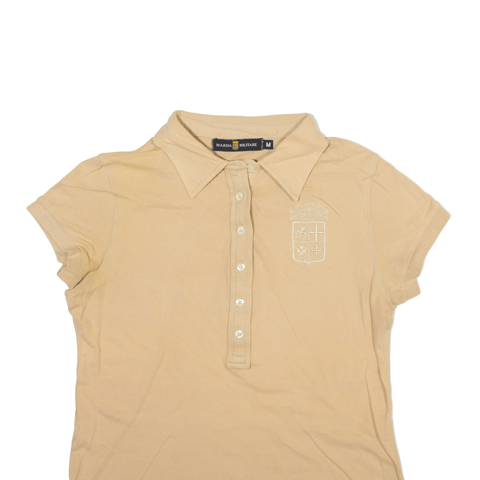 MARINA MILITARE Polo Shirt Beige Short Sleeve Womens M eBay
