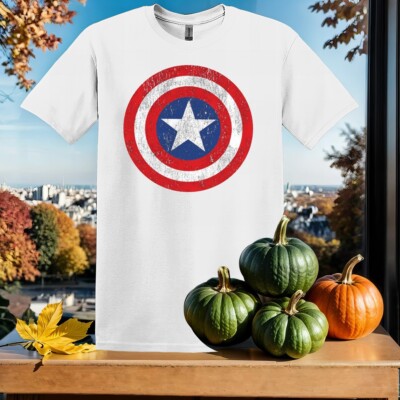 Marvel Captain America Shield T-Shirt T Shirt Herren Damen Unisex Tshirt SY502