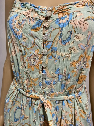 SALTY BRIGHT SIZE 8-10? SUMMERY FLORAL MIDI DRESS - Picture 2 of 9