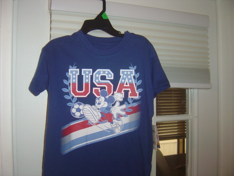 New Disney Mickey Mouse America Shirt USA 4th of July Patriotic 5T