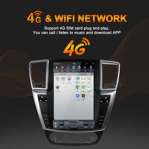 For Mercedes-Benz ML GL W164 X164 2012-2016 Car Radio Tesla screen 2Din Stereo - Picture 5 of 10