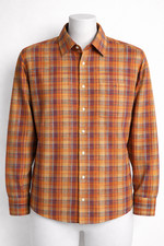 Bugatchi Uomo Men  s Colorful Plaid Button Down Shirt XL