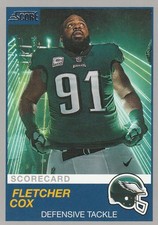 2019 Panini Score 190 Fletcher Cox Philadelphia Eagles 1989 Design Scorecard