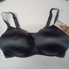 Joyspun Plus Wirefree Full Coverage Bra Women's Size 40DD Black Smooth Wings