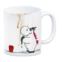 Honeycorns Kaffeebecher Mit Putzendes Einhorn Motiv Kaffeebecher BüRo Teetasse