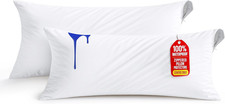 Waterproof Pillow Protector Zippered 2 Pack Body Bed Bug