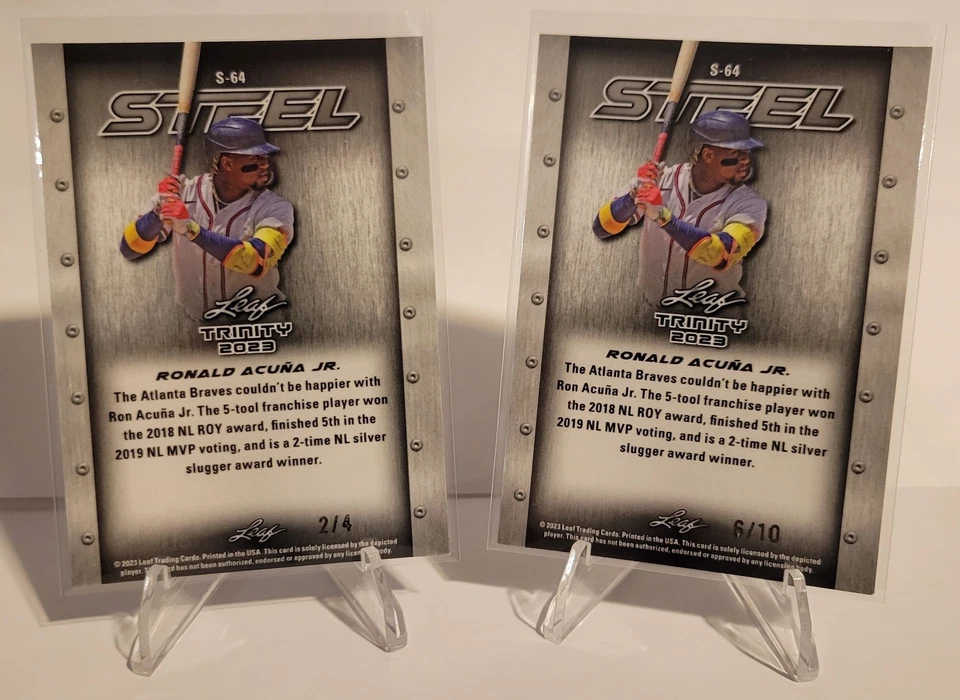 2023 Leaf Trinity Mega Box - Ronald Acuna Jr Steel - Set Of 10 - Image 4 of 4