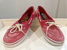 Sperry Girls Biscayne 1 Eye Shoes Size 5M Hot Pink