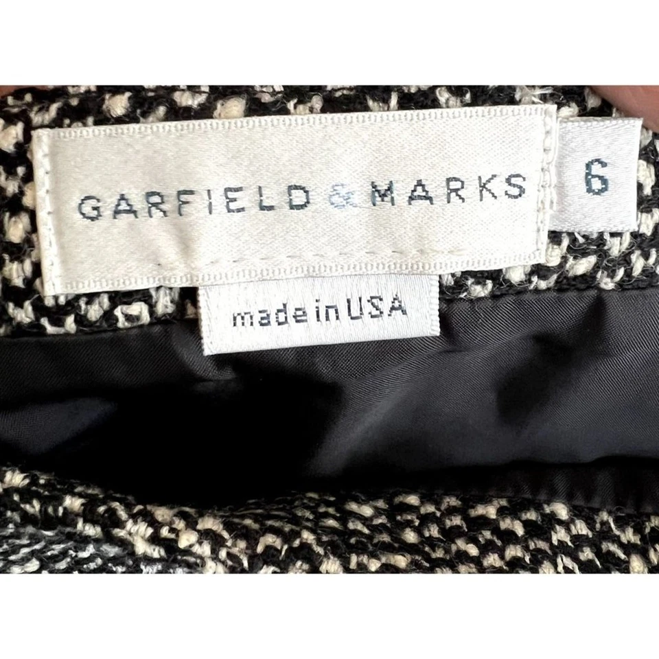 Minifalda Garfield & Marks línea A para mujer 6 gris tweed volantes volantes dobladillo Foto 3 de 4