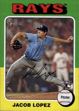 2024 Topps Heritage Jacob Lopez #285 Tampa Bay Rays 3D