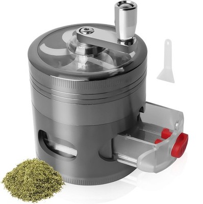 Grinder Set,Handkurbel Kräutermühle Grinder Edelstahl,Zinklegierung Gewürzmühle
