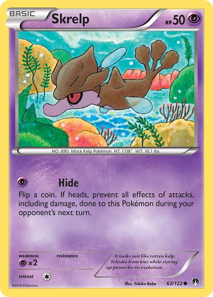 Pokemon Skrelp [XY - BREAKpoint - 63/122] Reverse Holofoil LP FREE SHIP