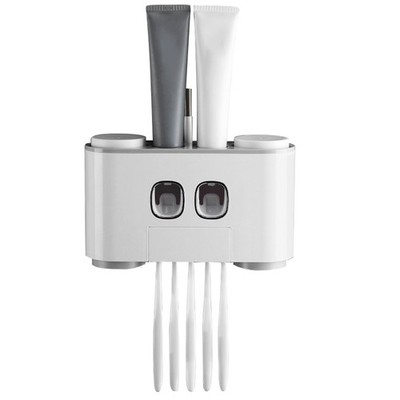 Ecoco Automatic Squeeze Toothpaste Set Wall-Mounted Toothbrush Holder With 2