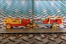 Vintage Tootsietoy 4652  4653 Watertower Fire Trucks for Parts or Repair