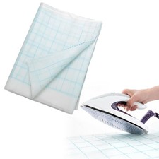 Fusible Interfacing with 2x2 Grid Nonwoven Layout Iron On Polyester/Rayon Lig...