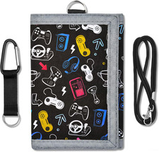 Kids Wallet for Boys, Boys Wallets for Kids 4-12 Trifold Wallet with Zippered Co