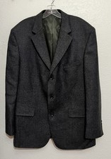 Osca De La Renta 44R Gray Academia Professor Corpcore Wool Blazer Sport coat