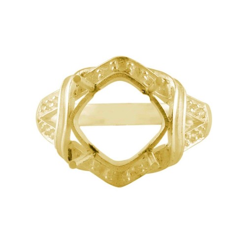 925 Sterling Silver 8mm Cushion Semi Mount Cocktail Ring For Engagement Ring