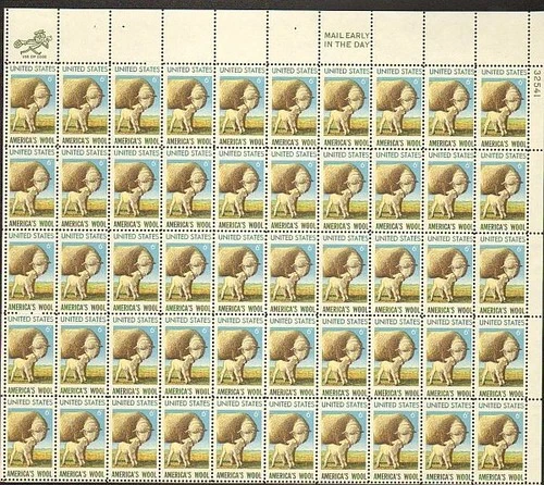 United States 6¢ AMERICA'S WOOL #1423 MNH Full Sheet - product listing photo