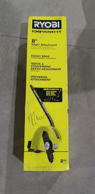 #ad RYOBI Expand It Universal Straight Shaft 8quot;inch Edger Attachment Brand New $69.99