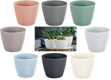 Plant Pots Indoor Outdoor Small Medium Large 7 Colours Modern Plastic Flowerpot