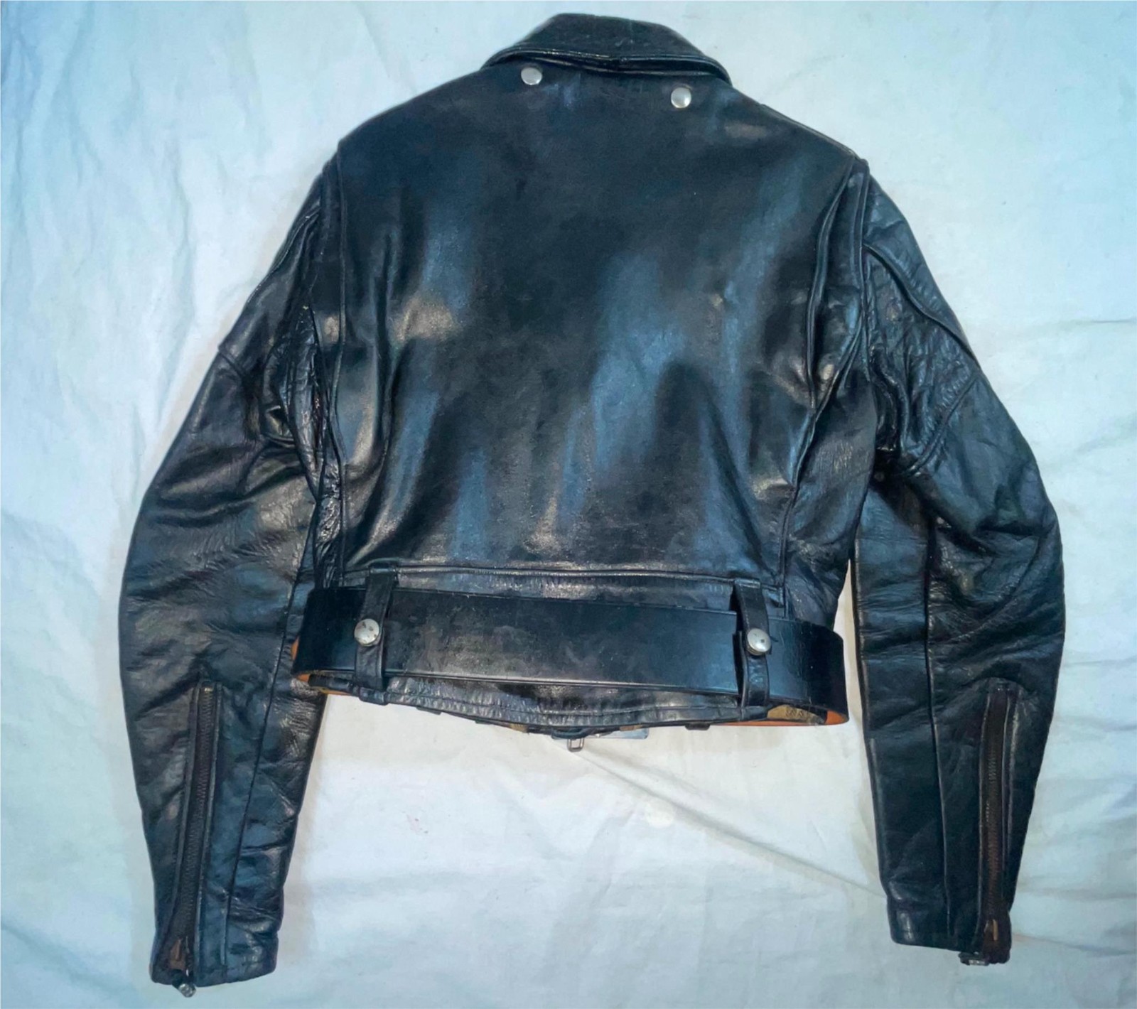 VTG 40s WOMENS S HARLEY DAVIDSON LEATHER CYCLE QUEEN MOTORCYCLE BIKER JACKET image 9