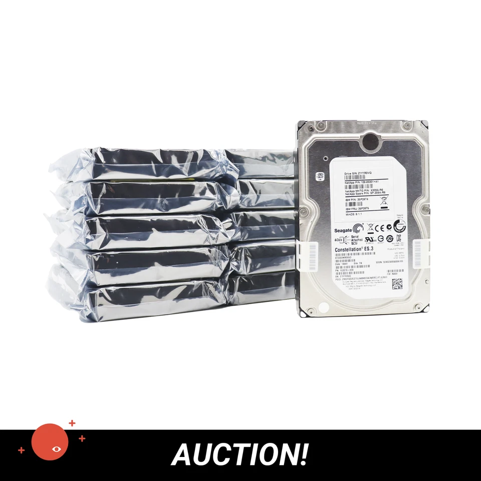 (33TB) 11xSeagate 3TB SAS 6GB/s 3.5 HDD ST3000NM0063 1C2278-038 HOTSWAP