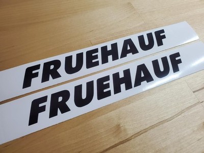 FRUEHAUF trailer Decals stickers replacement (2) Gloss black 8'' FAST USA