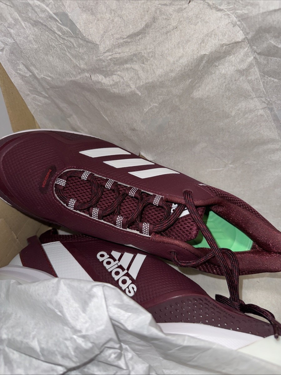 Adidas Icon 7 Metal Baseball Cleats Burgundy Red White  display picture 2