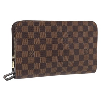 LOUIS VUITTON Damier Ebene Saint Louis Clutch Bag N51993 LV Auth 163301