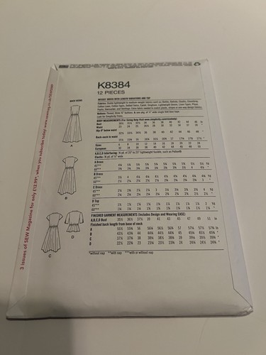 SIMPLICITY SCHNITTMUSTER K8384 KLEID & TOP GR: 6 - 14 - Bild 2 von 3