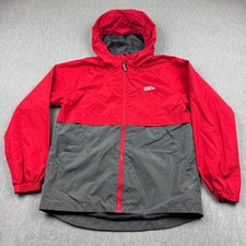 Eddie Bauer Jacket Boys Large 14-16 Red Gray Waterproof 3-in-1 Windbreaker Kids