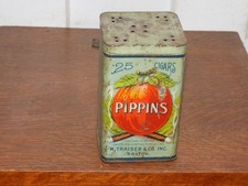 Vintage Pippins Embossed Cigar Tin
