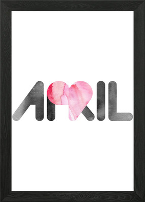 KPop April Logo gerahmtes Wandbild Poster Leinwanddruck Bild