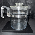 Vintage Pyrex Flameware Glass Percolator 9 Cup Coffee Pot And Lid ONLY #7759B