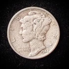 90% Silver - 1944 Mercury Dime Circulated - 08-11