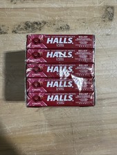 Halls Cherry Cough Drops - with Menthol - 180 Drops 20 sticks of 9 drops 