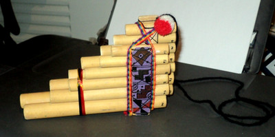 PAN FLUTE Musical Instrment: 13 Distinct Sounds: 4'' x 13'': Wind Instrment: Strap