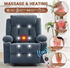 New Elderly Power Lift Recliner Chair Sofa Back Leg Massage  Heat Cup Holders