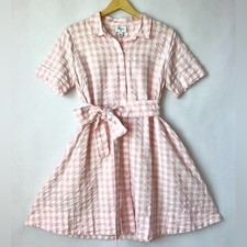 Lisa Marie Fernandez x Target Pink Gingham Button Down Dress. Size M