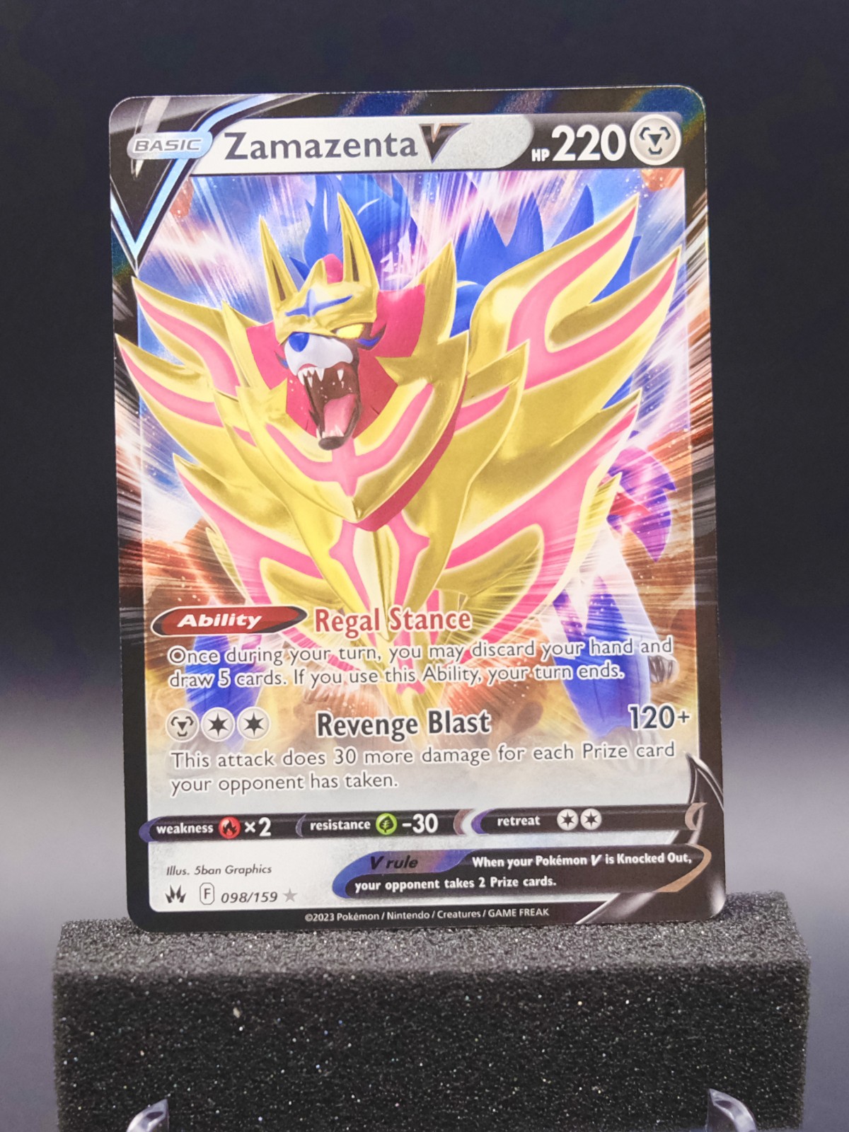 Zamazenta V 2023 Ultra Rare Crown Zenith UR 098/159 Near Mint