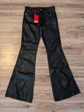 NWT Diesel x Damiano David 1998 D-Buck Black Coated Flare Bootcut Jeans - 26x32