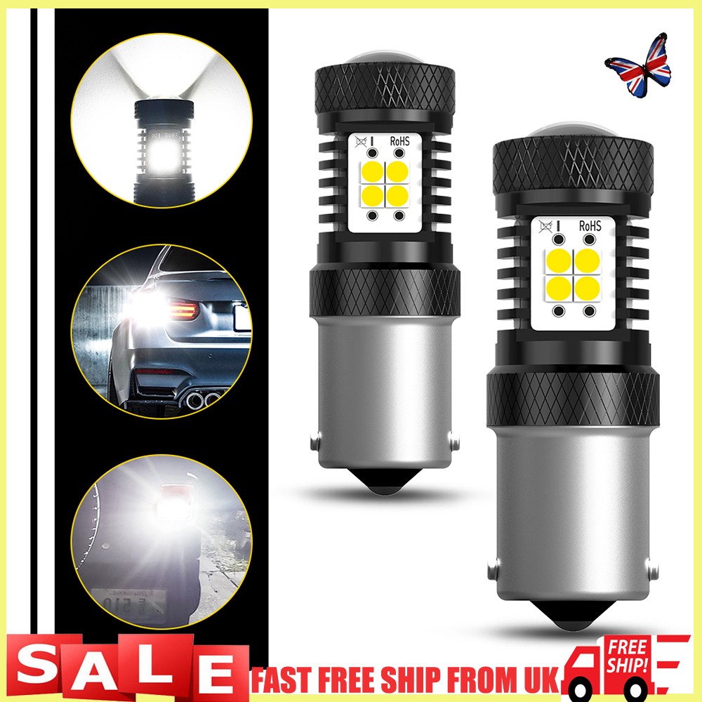 1156 Ba15s 382 Reverse Led White P21w  Indicator UK Fog Brake Light Bulb X2