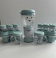 NutriBullet BB101B Baby Food-Making System, Blue Preowned, Works Kit Bundle