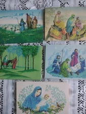 Vintage Cleo Box The Glory Of Christmas Embossed 14 Assorted Religious Cards