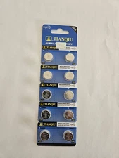 Fast Shipping-10 PK- Tianqiu Watch Batteries--Ag13/LR44-LR927-SR57- --   2027