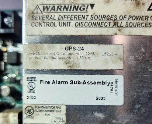 Notifier NFS2‑640 System - CPU2‑640 Board, CPS‑24 Power Supply & CHS2‑M2 Chassis - Picture 4 of 12