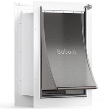 Baboni Pet Door for Wall, Steel Frame and Telescoping Tunnel