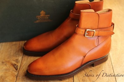 Crockett & Jones Tan Brown Leather Jodhpur Boots Shoes UK 5,5 E US 6,5 EU 39,5