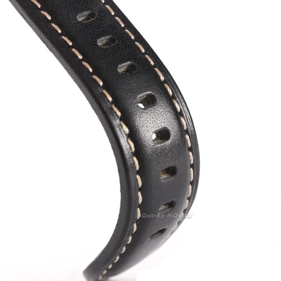 Bracelet de Montre Cuir Véritable 20 22 24 26 mm Ardillon Seiko Universel Trous - Photo 4/4